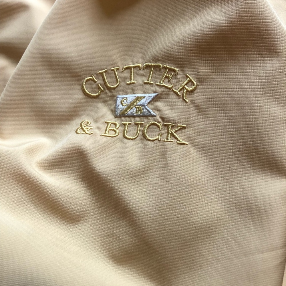 Cutter & Buck Men’s Medium Yellow Nautical Windbreaker Casual Sport Jacket - Picture 9 of 16